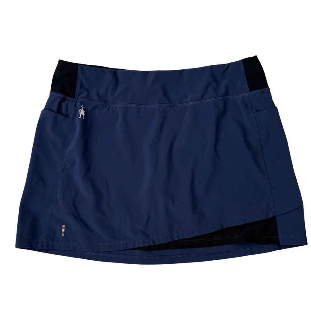 Smartwool Merino Sport Skort Skirt
Built In Shorts Navy Black Athleisure Small - Picture 3 of 8